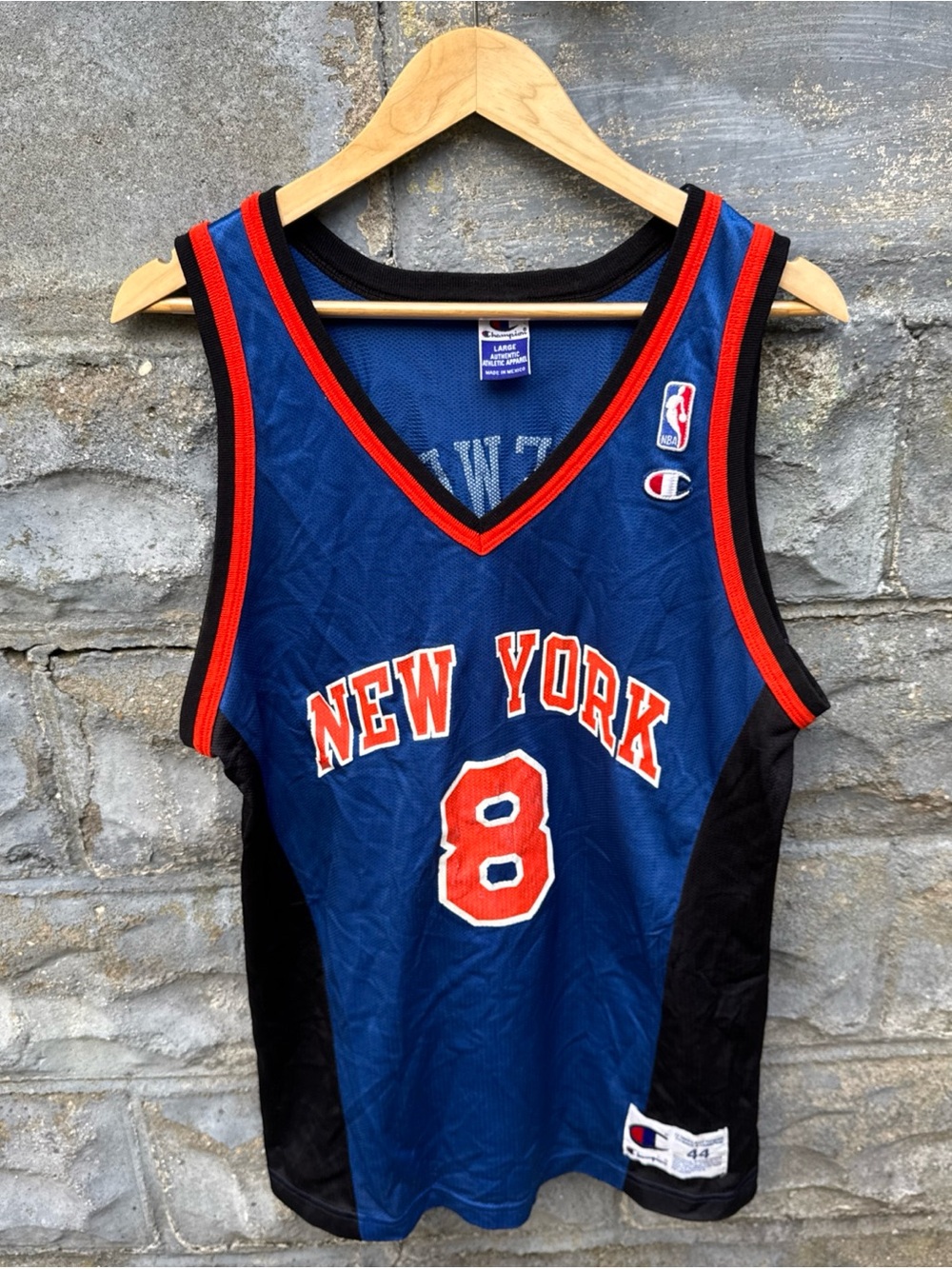 Vintage New York Knicks Latrell Sprewell Champion Basketball Jersey Men’s Large